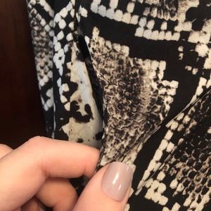 Zara snakeskin flowy dress WITH pockets